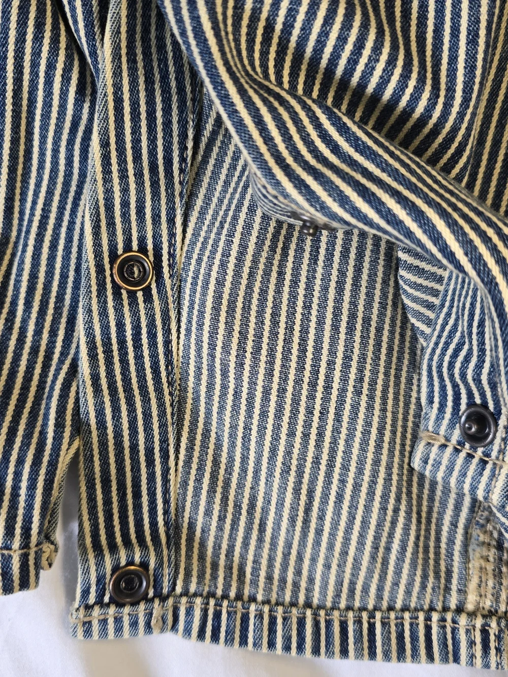 OshKosh B'gosh Striped Kids Overalls - Navy & White
